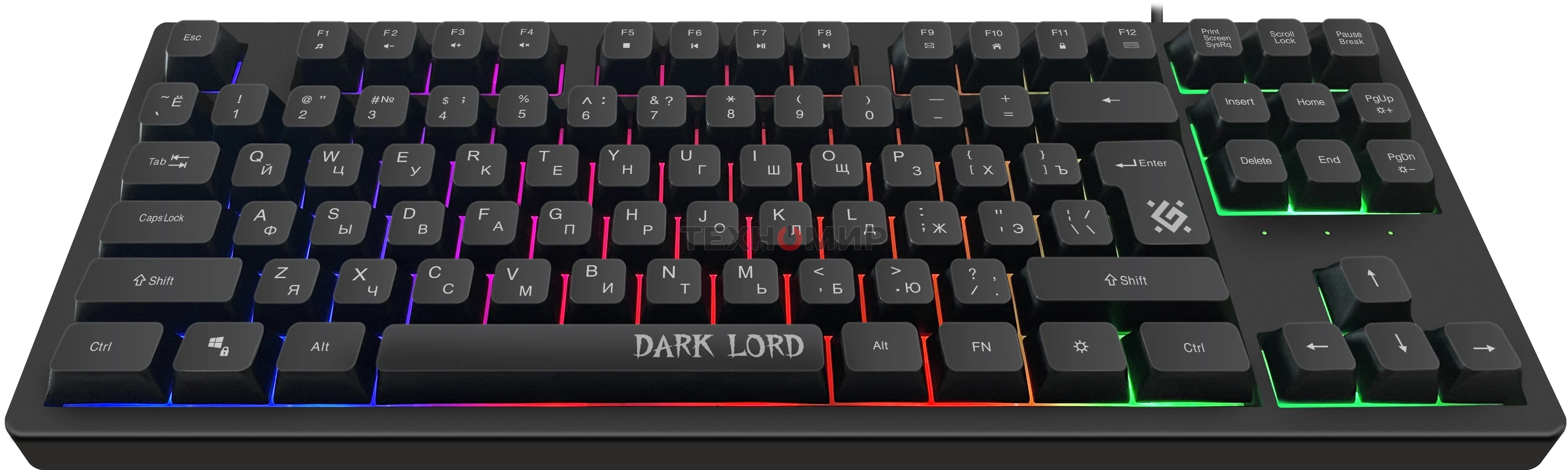 Клавиатура проводная Defender Dark Lord GK-580, USB, черный