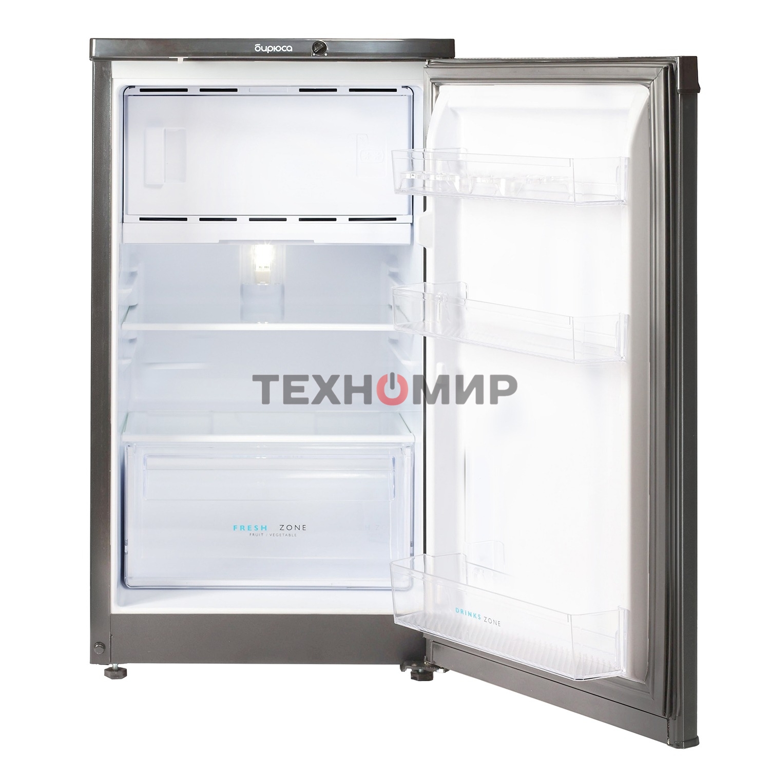 Холодильник Бирюса W408 графит однокамерный 88/27л морозилка сверху