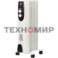 Обогреватель масляный Ballu Classic BOH/CL-07WRN (7 секций), белый, 1500 Вт, 20 м2, термостат