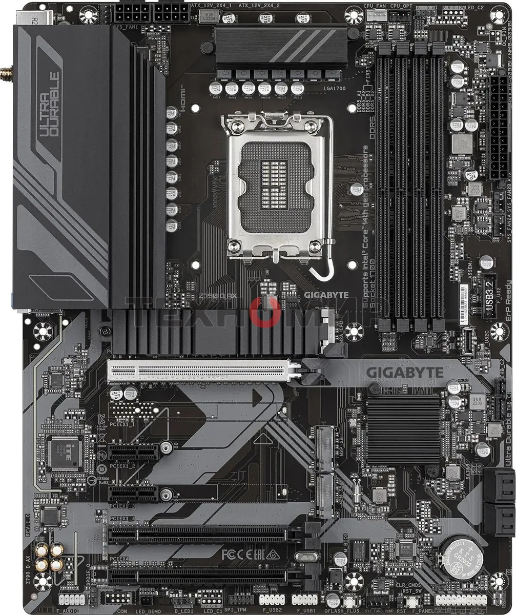 Материнская плата Gigabyte Z790 D AX, LGA 1700, Intel Z790, 4xDDR5, 4xSATA, 3xM.2, 1xPCI-E 5.0 x16, 1xPCI-E 4.0 x4, 2xPCI-E 3.0 x1, 1xHDMI, 1xDP, 1x 2.5Gb LAN, 4xUSB-A 3.2 Gen 1, 1xUSB-A 3.2 Gen 2, 2xUSB-A 2.0, 1xUSB-C 3.2 Gen 2, 3x3.5 мм, 7.1, ATX