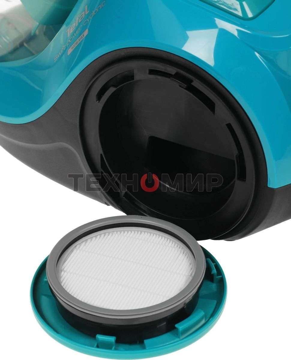 Пылесос Tefal TW2922EA бирюзовый/черный, 750/2100Вт, уборка сухая, пылесборник контейнер 1.5л