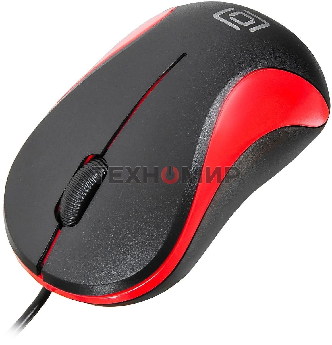 Мышь проводная Oklick 115S черный/красный, 1200 dpi, USB, кнопки - 3