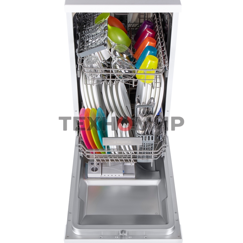 Посудомоечная машина Maunfeld MWF08S, белый, 44.8 см, 9 компл., 49 дБ, класс A+