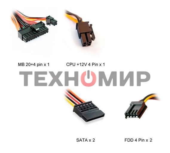 Блок питания Inwin/Powerman PMP-450ATX, 450Вт, 80мм, серый