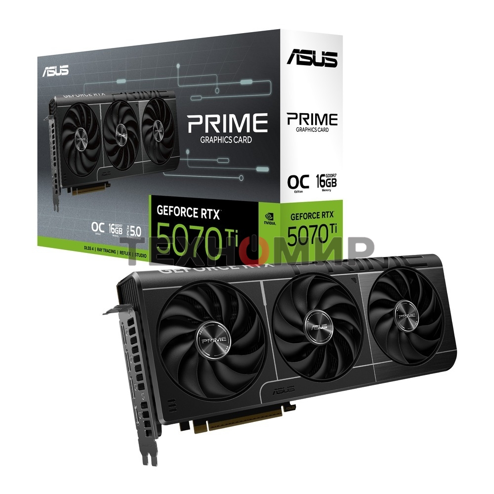 Видеокарта ASUS PRIME-RTX 5070TI-O16G RTX 5070TI HDMIx1,DPx3,16G,D7
