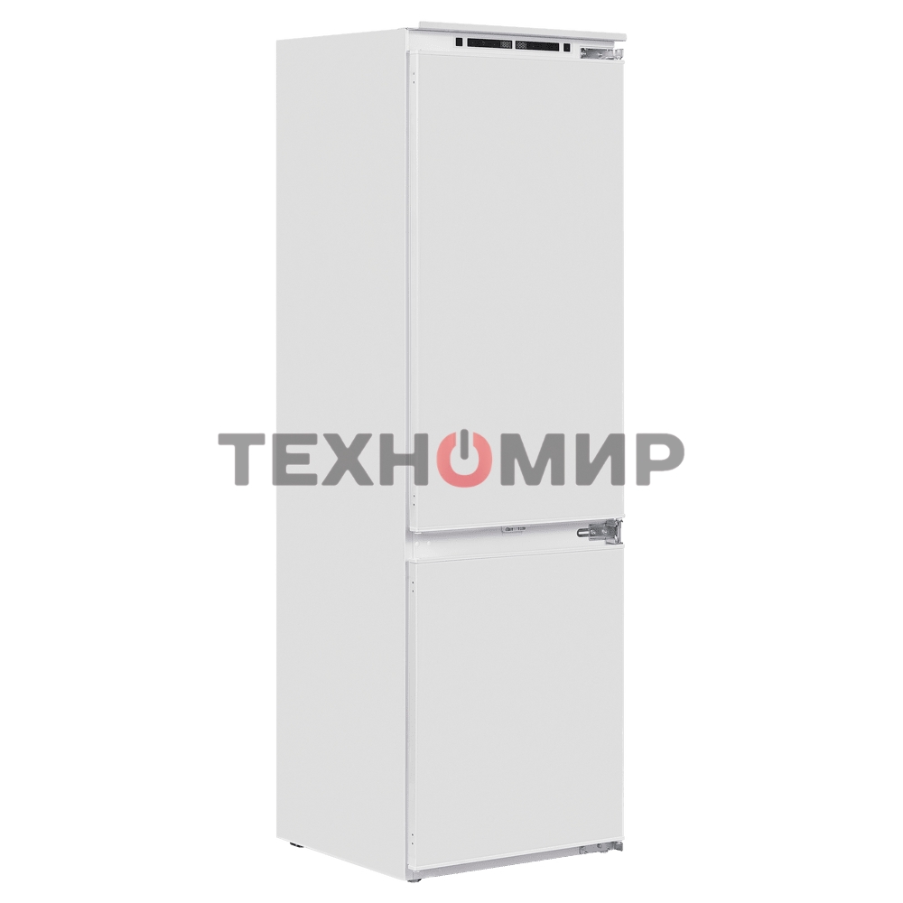 Встраиваемый холодильник Maunfeld MBF193NFW1GR Inverter белый двухкамерный 257/84 л морозилка снизу, No Frost