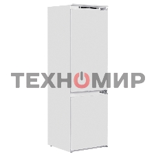 Встраиваемый холодильник Maunfeld MBF193NFW1GR Inverter белый двухкамерный 257/84 л морозилка снизу, No Frost