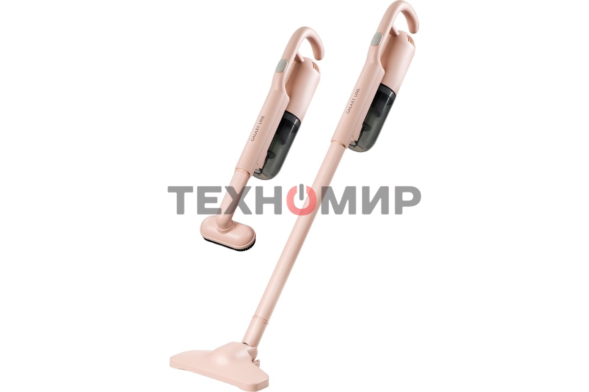 Пылесос вертикальный Galaxy Line GL 6221 бежевый, питание от аккумулятора, 130 Вт, уборка сухая, пылесборник 0.3 л, работа от АКБ max - 30 мин
