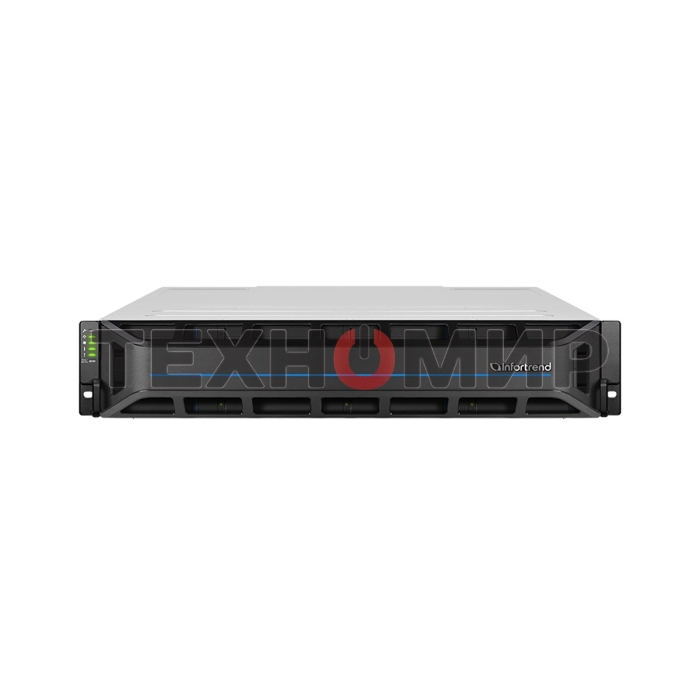 Система хранения данных Infortrend EonStor GS3012R03C0FD-8U32 (12x3.5, 2U, High IOPS, Dual Redundant Controllers (incl: 4x4GB Cache, 4x25Gb SFP28, 4 FREE host board slots, 4x12Gb SAS ext ports, 2x Super capacitor+Flash+FAN module, 2x530W), Rackmount kit)