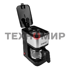 Кофеварка капельная Red Solution RCM-M1528 черный/серебристый, исп. кофе - молотый, 0.6 л, 600 Вт.