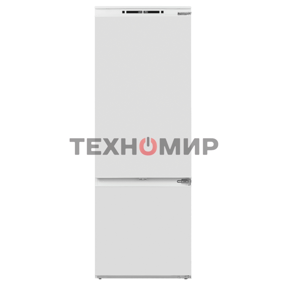 Встраиваемый холодильник Maunfeld MBF193NFW1GR Inverter белый двухкамерный 257/84 л морозилка снизу, No Frost