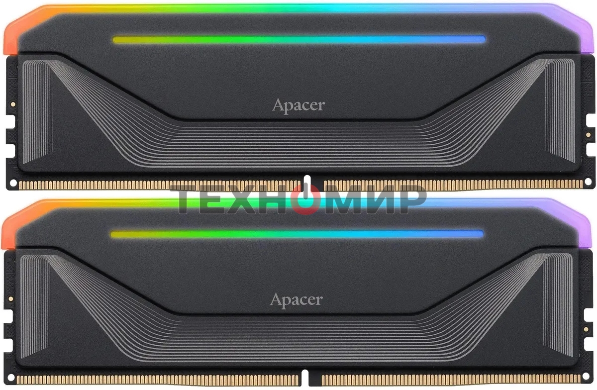 Оперативная память Apacer Nox, DDR5, 32Gb (2x16 GB), 6800 MHz, CL34, DIMM, радиатор, RGb, черный