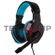 Гарнитура проводная с микрофоном Oklick ZEUS HS-L400G черно-синие 1.8м мониторы оголовье (NO-3000 LED)