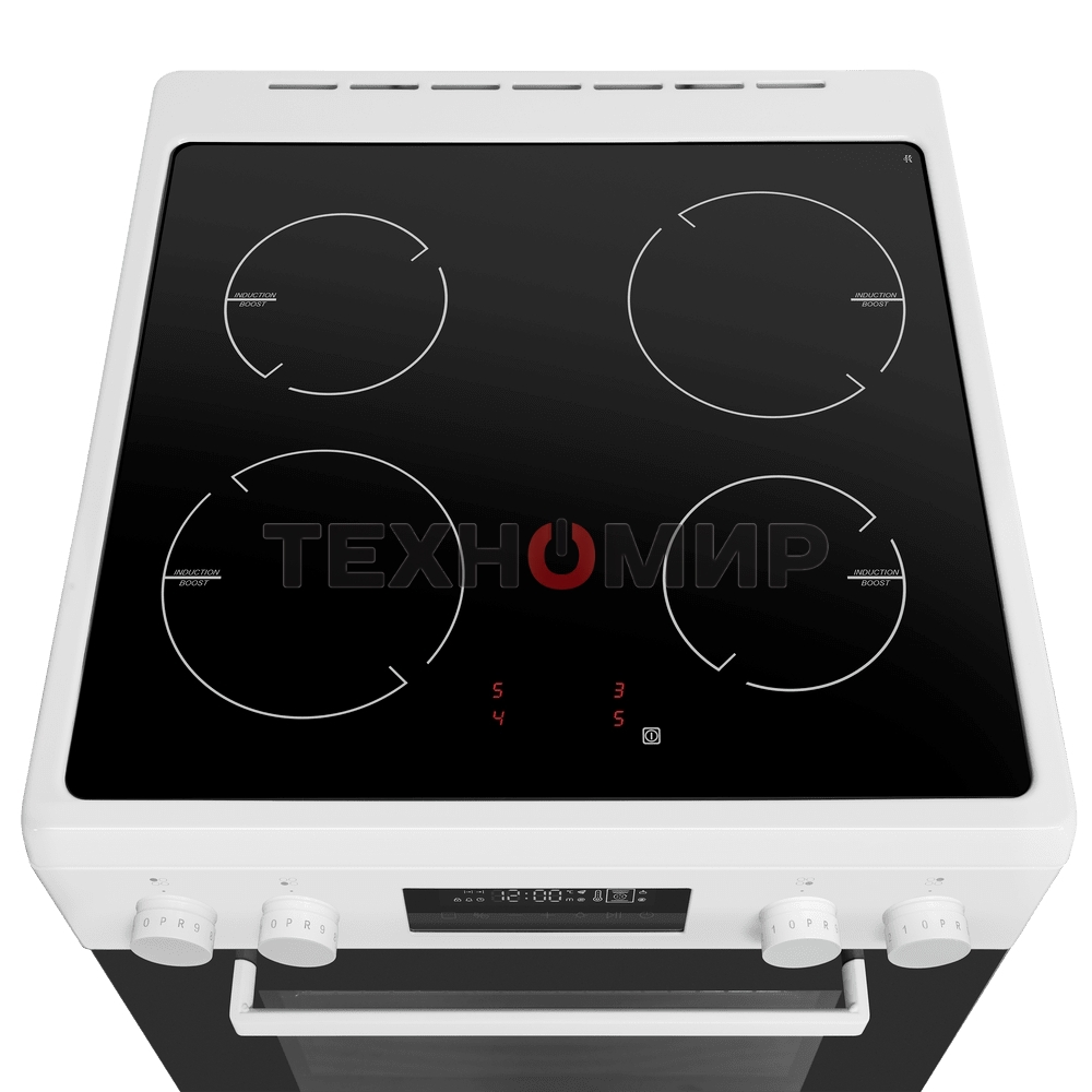 Плита электрическая MAUNFELD MIC611W01TD белый, конфорок 4 электрических (индукционных), духовка 59 л, 60 см x 84.5 см x 63 см