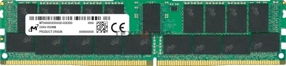 Оперативная память 32GB Micron DDR4 3200 RDIMM Server Memory MTA36ASF4G72PZ-3G2 ECC, Reg, CL22, 1.2V, 2GBx4, RTL