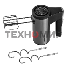 Миксер ручной Endever Sigma-06, черный/стальной, мощность 500 Вт, 2 насадки, 5 скоростей, 12 шт/уп.