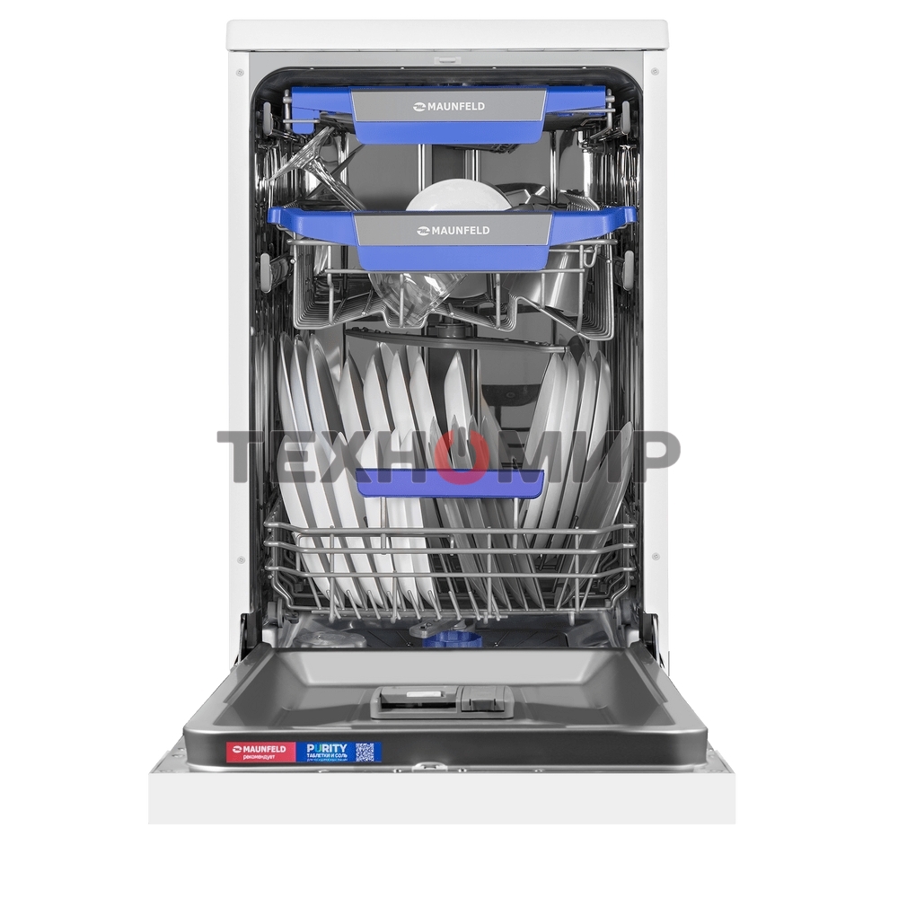 Посудомоечная машина Maunfeld MWF45331W Inverter, белый, 45 см, 10 компл., 44 дБ, класс A+++