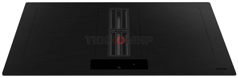 Варочная поверхность со встроенной вытяжкой Smeg HOBD382MB2, 83 см, индукция, слайдерное управление, 4 зоны нагрева, 9 уровней мощности, автоматическое определение посуды, таймер, быстрый старт, индикация остаточного тепла, 650 м3/ч, 8 скоростей + 2 интен