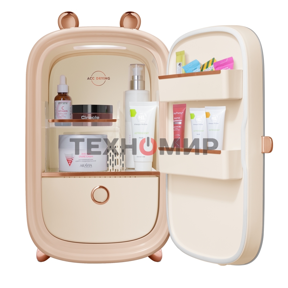 Мини-холодильник для косметики Maunfeld MFF43W бежевый 12.3л