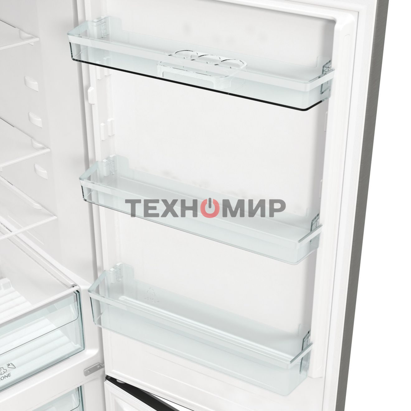 Холодильник Gorenje NRKE62XL серебристый металлик двухкамерный 203/99л морозилка снизу, No Frost