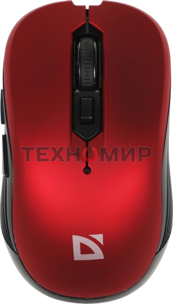 Мышь беспроводная Defender Gassa MM-105 красный, 1600 dpi, радиоканал, USB, кнопки - 6