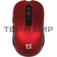 Мышь беспроводная Defender Gassa MM-105 красный, 1600 dpi, радиоканал, USB, кнопки - 6