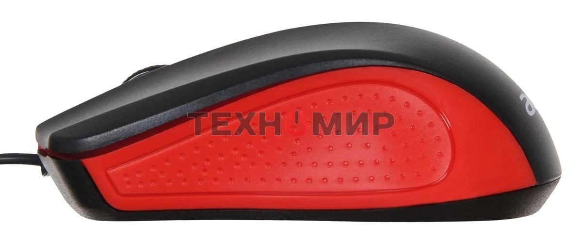 Мышь проводная Acer OMW012 черный/красный, 1200 dpi, USB, кнопки - 3