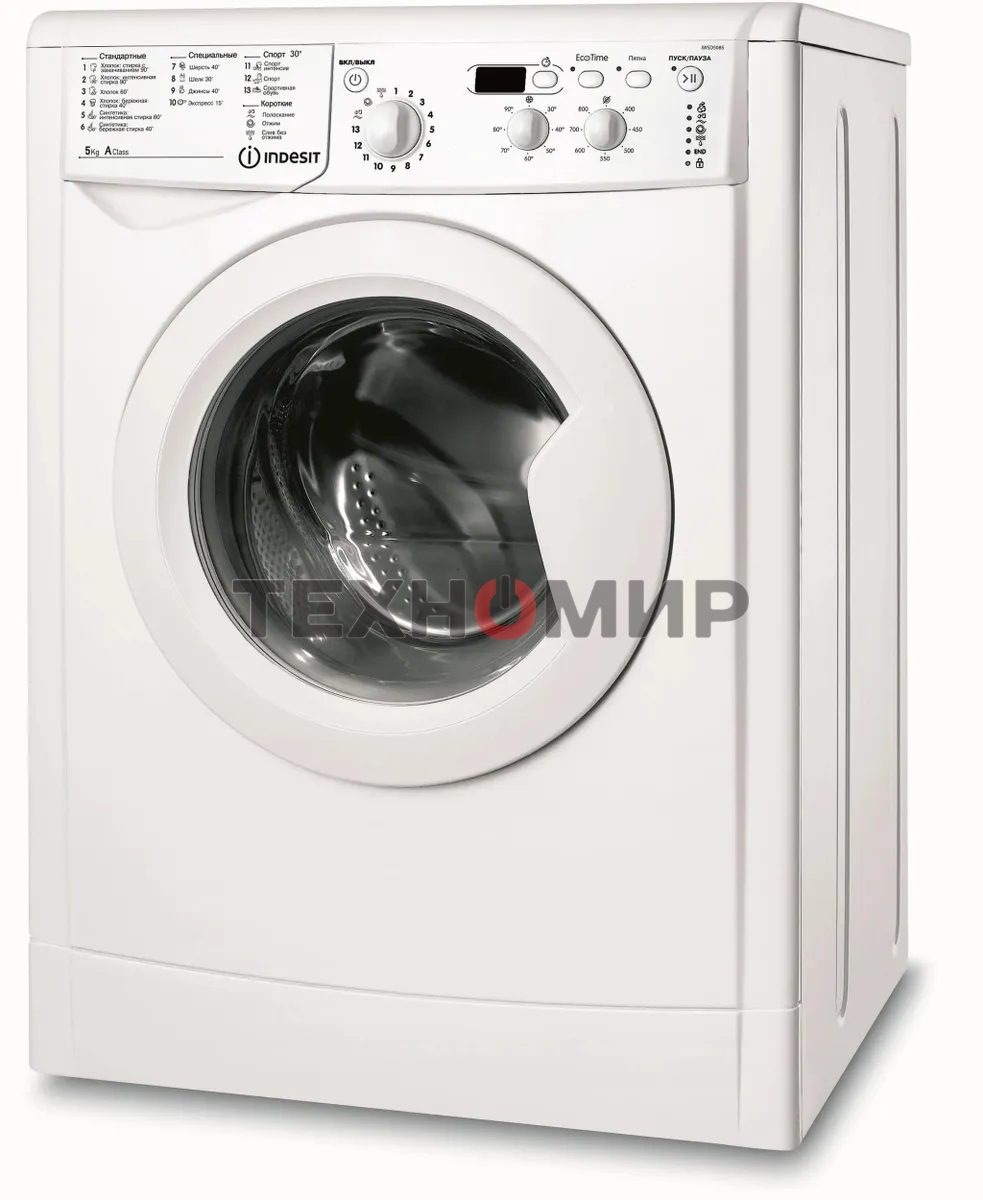 Стиральная машина Indesit IWSD 5085 (CIS) белый, загрузка фронтальная 5 кг,800 об/мин., класс: А