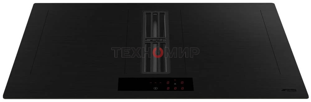 Варочная поверхность со встроенной вытяжкой Smeg HOBD382MB2, 83 см, индукция, слайдерное управление, 4 зоны нагрева, 9 уровней мощности, автоматическое определение посуды, таймер, быстрый старт, индикация остаточного тепла, 650 м3/ч, 8 скоростей + 2 интен