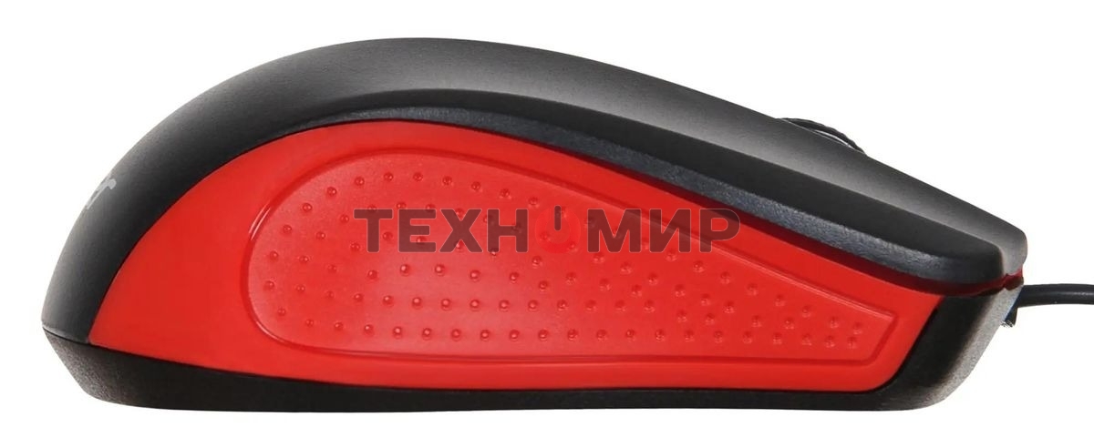 Мышь проводная Acer OMW012 черный/красный, 1200 dpi, USB, кнопки - 3