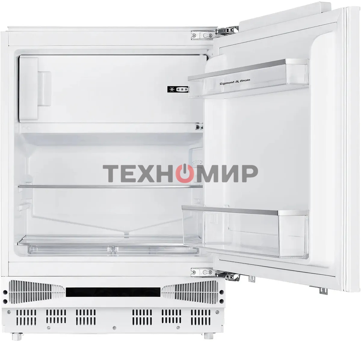 Встраиваемый холодильник Zigmund & Shtain BR 07 X белый однокамерный 95/16 л морозилка сверху, ручное размораживание