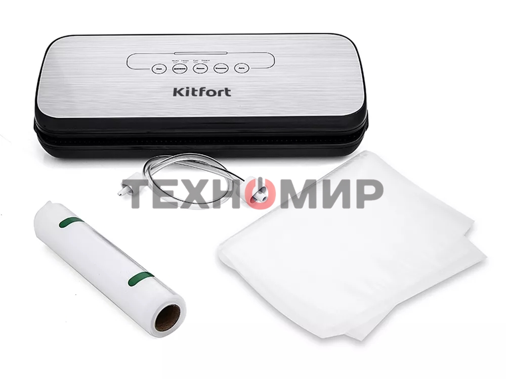 Вакуумный упаковщик Kitfort KT-1502-2 110Вт черный/серый