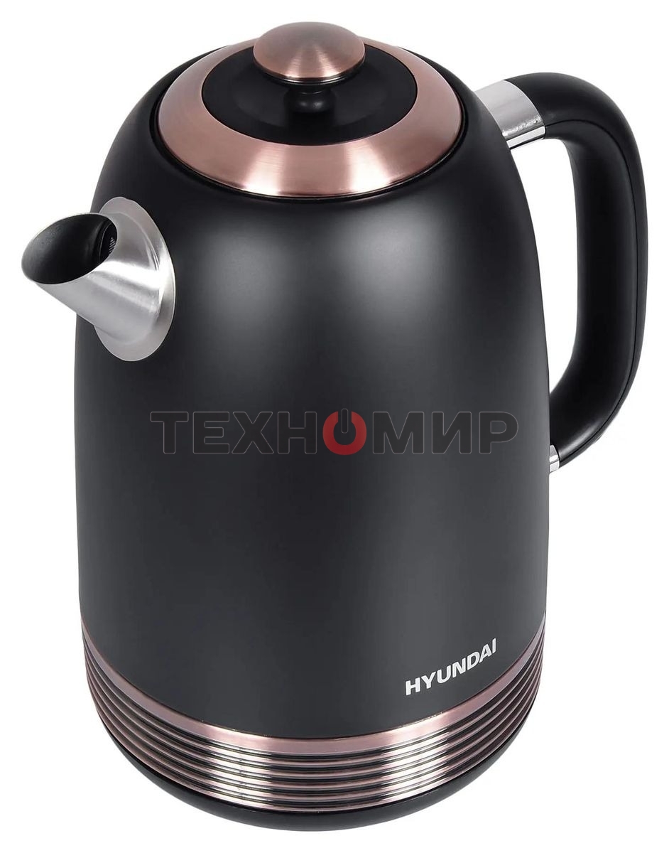Чайник электрический Hyundai HYK-S4501 1.7л. 2200Вт черный/бронзовый (корпус: нержавеющая сталь/пластик)
