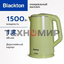 Чайник электрический Blackton Bt KT1710P зеленый, 1500 Вт, 1.8 л