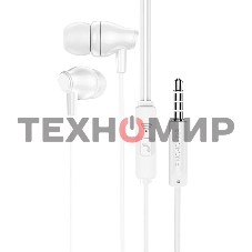 Проводные наушники Borofone BM61 белый, вкладыши, проводной