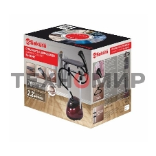 Отпариватель Sakura SA-3924R черный/бордовый, 2200 Вт, 35 г/мин, 2200 мл