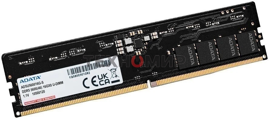 Оперативная память ADATA, DDR5, 16Gb (1x16Gb), 5600MHz, CL46, UDIMM, OEM
