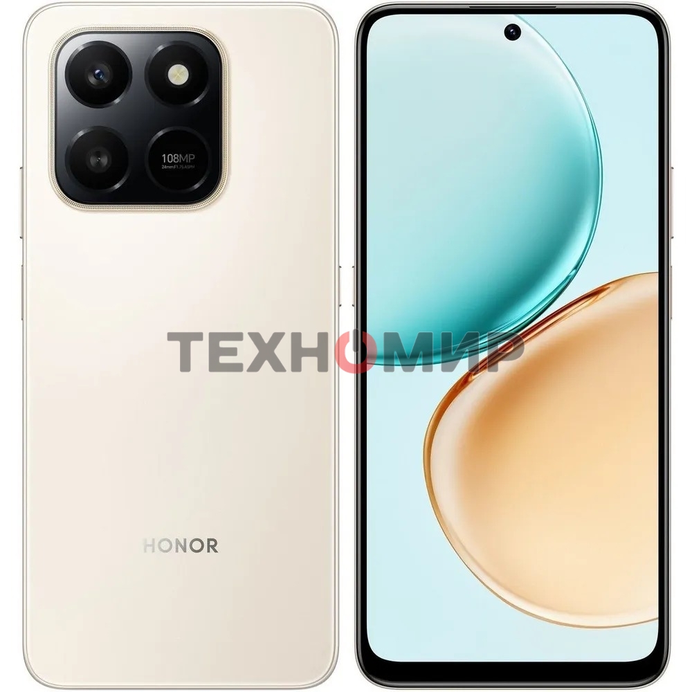 Смартфон HONOR X7d 8/256Gb золотой