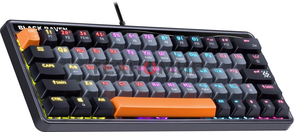 Клавиатура проводная Defender MECHANICAL BLK RAVEN GK-417 RU RGb