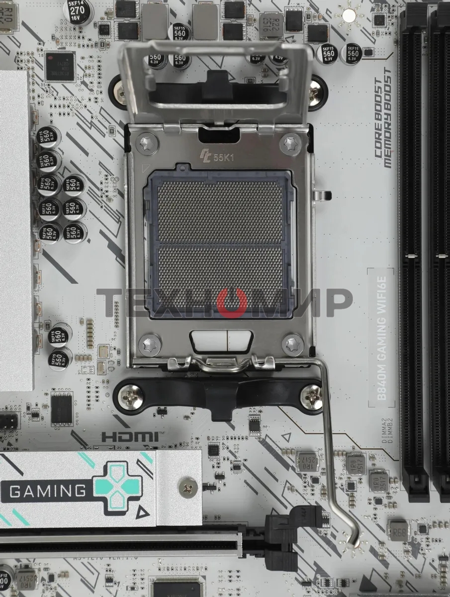 Материнская плата MSI B840M GAMING WIFI6E, AM5, AMD B840, 2xDDR5, 4xSATA, 2xM.2, 1xPCIe 4.0 x16, 1xPCIe 3.0 x4, 1xDP, 1xHDMI, 1x2.5Gb LAN, Wi-Fi 6E, Bluetooth 5.3, 4xUSB-A 5Gbps, 2xUSB-A 2.0, 2x3.5 мм, 7.1, mATX