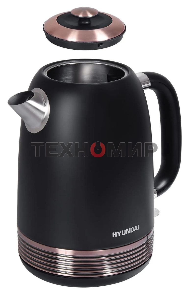 Чайник электрический Hyundai HYK-S4501 1.7л. 2200Вт черный/бронзовый (корпус: нержавеющая сталь/пластик)