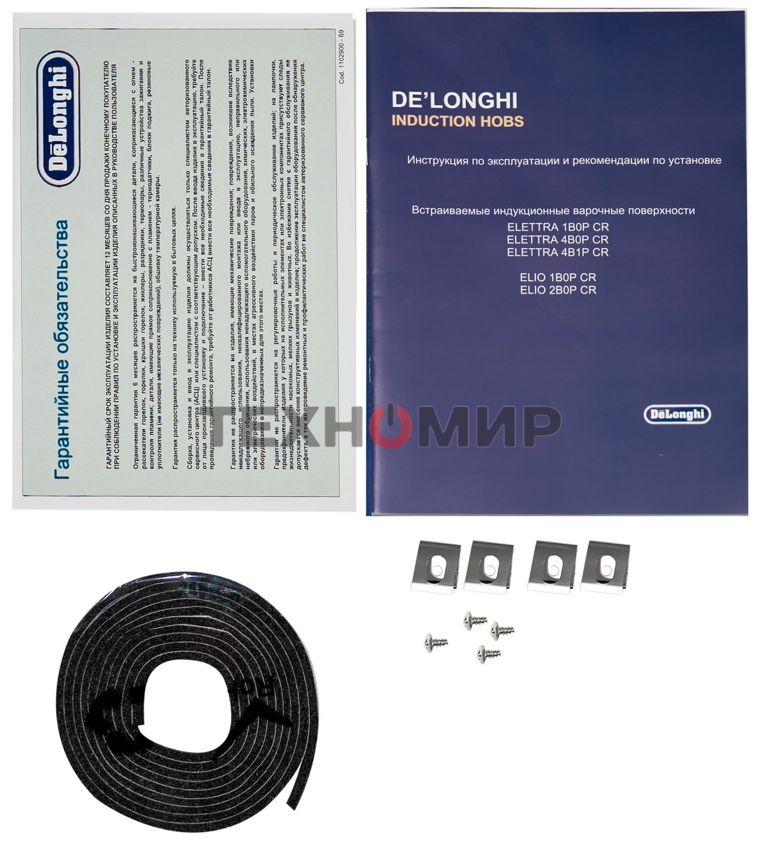 Индукционная варочная панель DeLonghi ELETTRA 4B0P CR независимая, черный