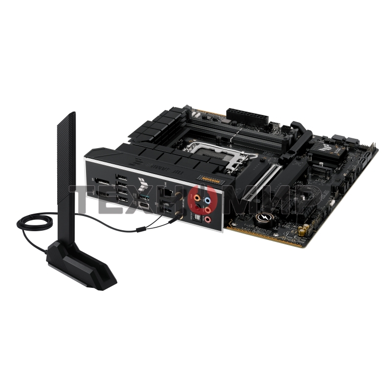 Материнская плата ASUS TUF GAMING B760M-PLUS WIFI II, LGA 1700, Intel B760, 4xDDR5, 4xSATA, 3xM.2, 1xPCIe 5.0 x16, 1xPCIe x4, 1xUSB-A 3.2 Gen 2, 2xUSB-A 3.2 Gen 1, 4xUSB 2.0, 1xUSB-C 3.2 Gen 2x2, 1x2.5Gb LAN, 5x3.5 мм, 7.1, Wi-Fi 6E, Bluetooth 5.3, mATX