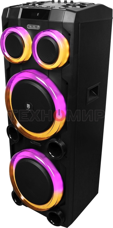 Колонка портативная Ural 23 черный 2000W 1.1 BT/3.5Jack/USB-C 15м 7000mAh (УРАЛ МОЛОТ 23)