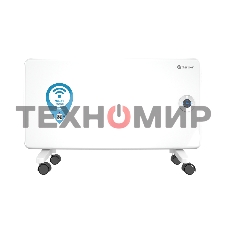 Конвектор электрический Thermex Frame 1500E белый, 1500 Вт, 20 м2, термостат, дисплей, WiFi
