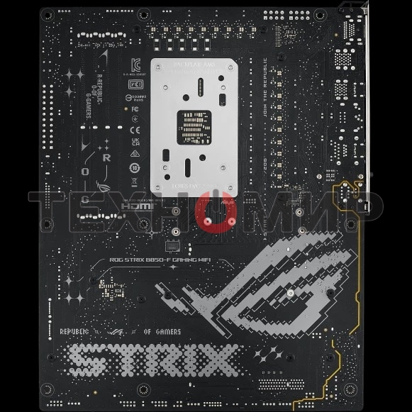 Материнская плата ASUS ROG STRIX B850-F GAMING WIFI, AM5, AMD B850, 4xDDR5, 2xSATA, 4xM.2, 1xPCIe 5.0 x16, 1xPCIe 4.0 x16, 1xPCIe x4, 1xDP, 1xHDMI, 1x2.5Gb LAN, 1xUSB-C 20Gbps, 1xUSB-C 10Gbps, 3xUSB-A 10Gbps, 4xUSB 5Gbps, 4xUSB 2.0, 3x3.5 мм, 7.1, ATX