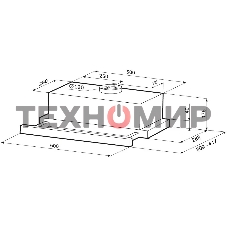 Вытяжка встраиваемая Krona Kamilla 600 AIR 2B черный, 60 см, 1066 куб. м/ч, 58 дБ