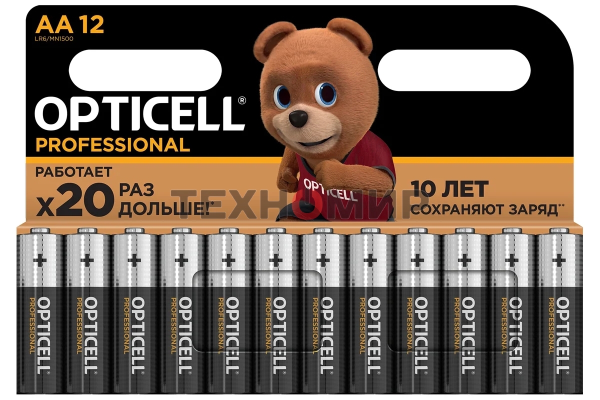 Батарея Opticell Professional LR6 AA (12шт) блистер