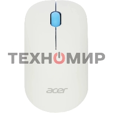 Мышь беспроводная Acer OMR205 белый/голубой, 1200 dpi, радиоканал, USB, кнопки - 3