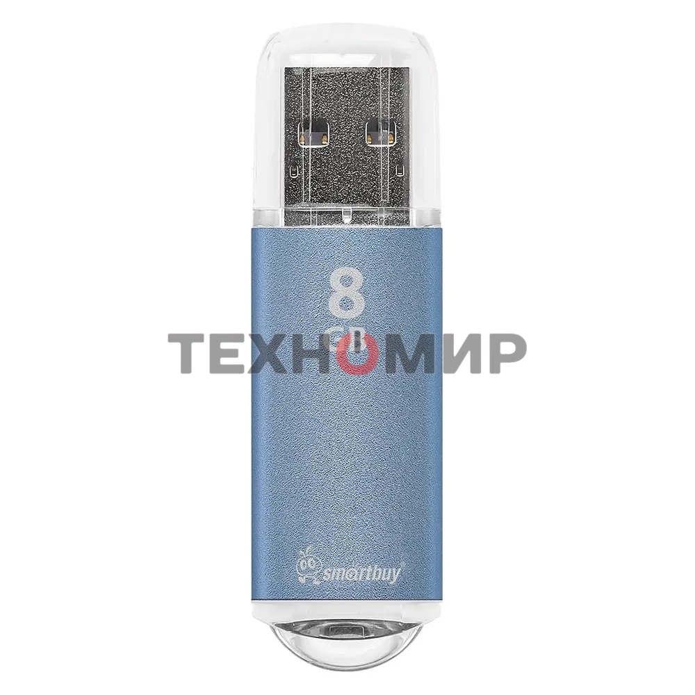 Флешка USB Smartbuy V-Cut Blue (SB8GBVC-B), 8Gb, USB 2.0, R/W 15/5, синий